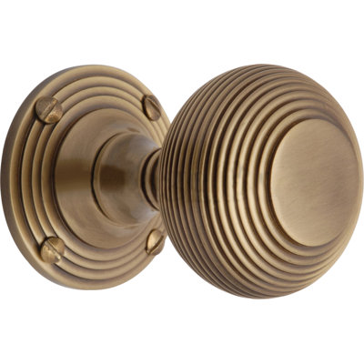 Heritage Mortice Knob on Rose Reeded Design