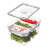 iDesign Large Tall Produce Storage Bin with 3 Movable Dividers, 7.85” L x 10.5” W x 6” H, Clear Bin