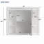 Meuble-lavabo 36 po avec lavabo supérieur, armoire à miroir, armoire de rangement avec 2 portes à fermeture douce et 2 tiroirs, meuble-lavabo simple-120330093-120330092