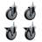 Rubber Wheel Swivel 3/8 Inch Threaded Stem Caster SCC
