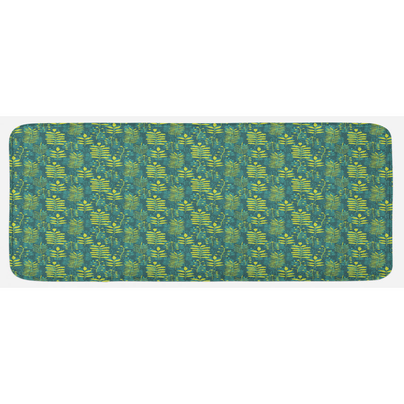 Tapis de cuisine botanique