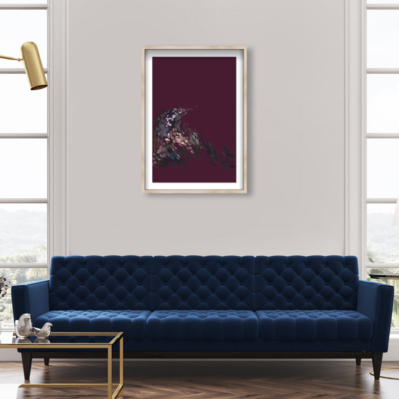 A Spring Wave Print by Oliver Gal, 25.5"H x 37.5"W, Natural Oak Shadowbox