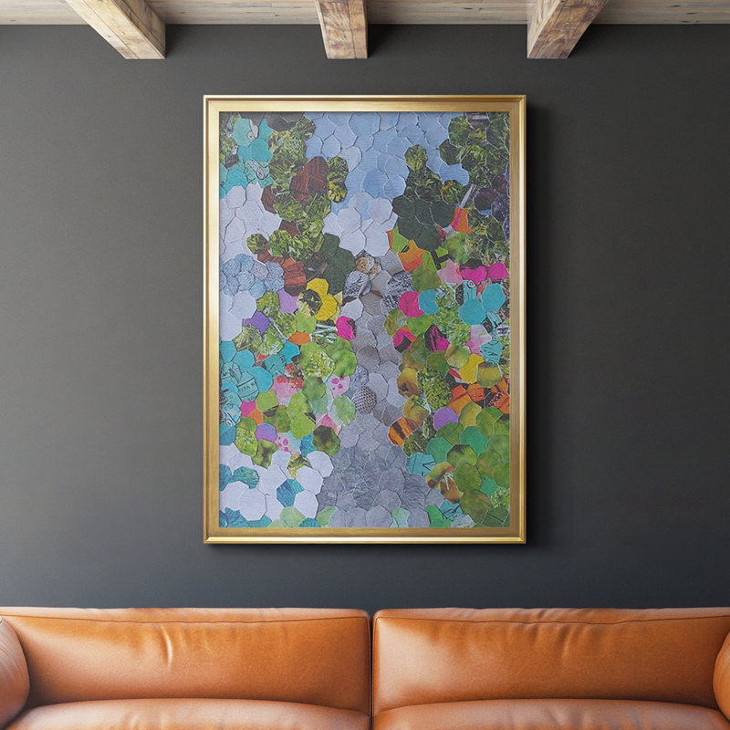 Magenta Garden, reproduction encadrée de qualité supérieure - prête à être accrochée, H 36,5 po x l 26,5 po x P 1 po