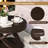 Retro Round Wooden End Table, Sofa Side Table With X-Shape Base For Family Dining Or Living Room-2136688521