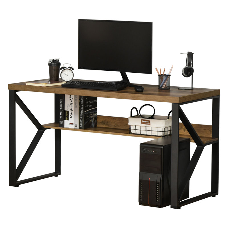 Bureau Arthor, H 30 po x l 55 po x P 23,5 po, Brun foncé