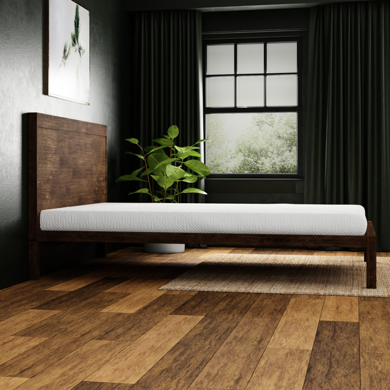 Matelas simple en mousse gélifiée 6 "avec confort ferme et housse lavable, Lit simple