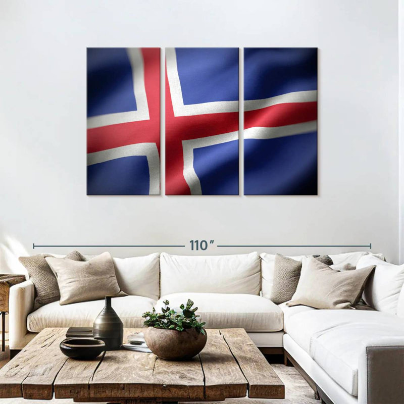 Flag Of Iceland, 48" H x 74" W