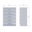 Brendle 5 Drawer Chest Of Drawers: 70cm Wide - High Gloss Front with Chrome Handles, Scratch Resistant.-39703015