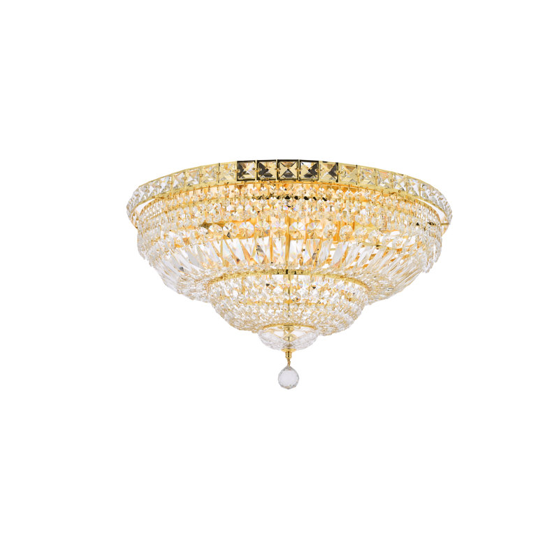Stinnett Crystal Flush Mount, Gold