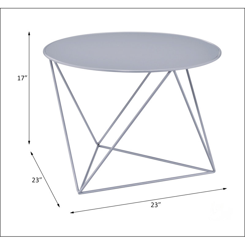 Display And Utility Accent Table, Grey