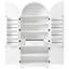 Garde-manger arqué avec 8 tablettes de porte, armoires de rangement cannelées avec 3 tablettes réglables-1862590450