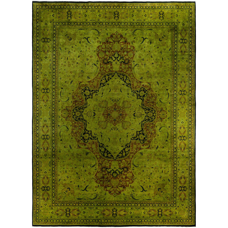 Overdyed One-of-a-Kind 10' 2" X 13' 7" Hand Knotted Area Rug