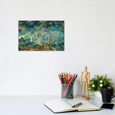 Electric Gold 1 Piece Wrapped Canvas Wall Art
