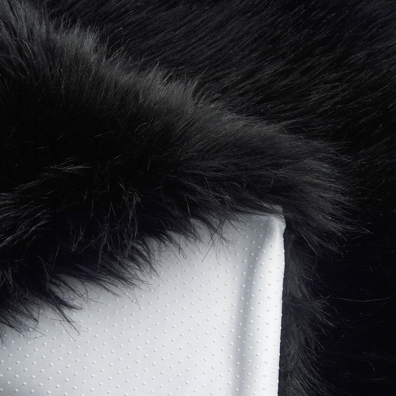 Enrica Soft Fluffy Black Area Rug 