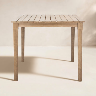 Samya Square Eucalyptus Solid Wood Outdoor Bar Table , 44 " W 44 " D