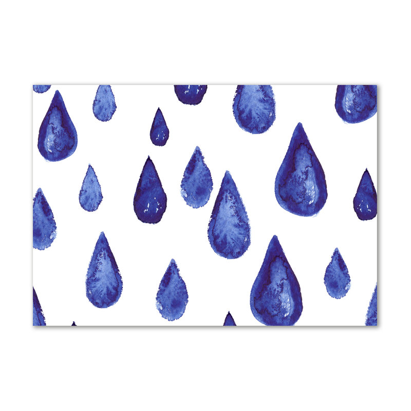 Blue Drops - Wrapped Canvas Print