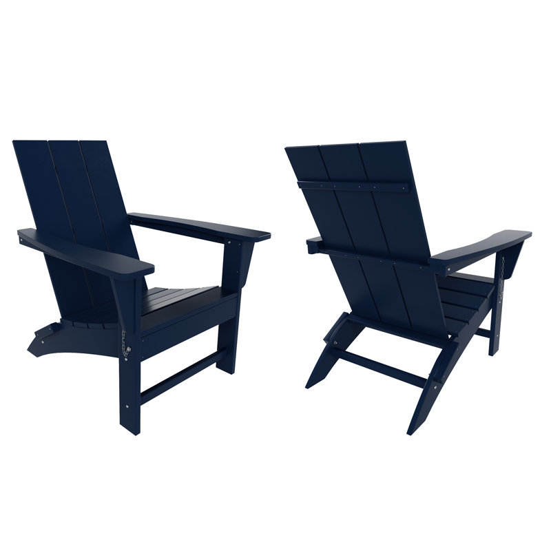 Chaise Adirondack pliante en plastique Joubert, Bleu marine