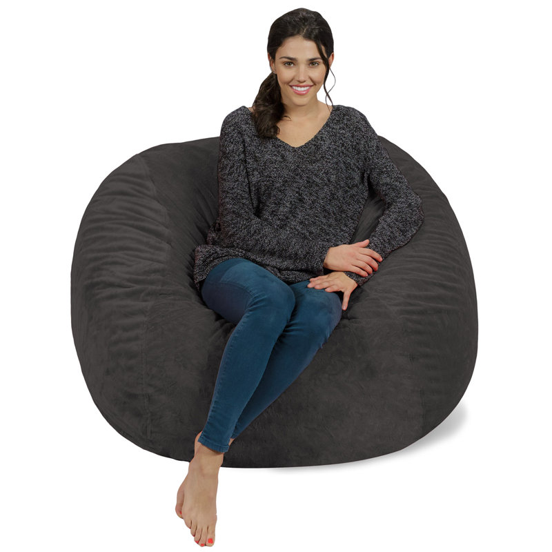 Bean Bag Chair - Shredded Memory Foam Filled Round Furniture Bean Bag Chair with Removable and Machine Washable Cover - Big Bean Bag Sofa Lounger with Soft Micro Fiber Cover - Multiple Colors, Multiple Sizes and Fabrics