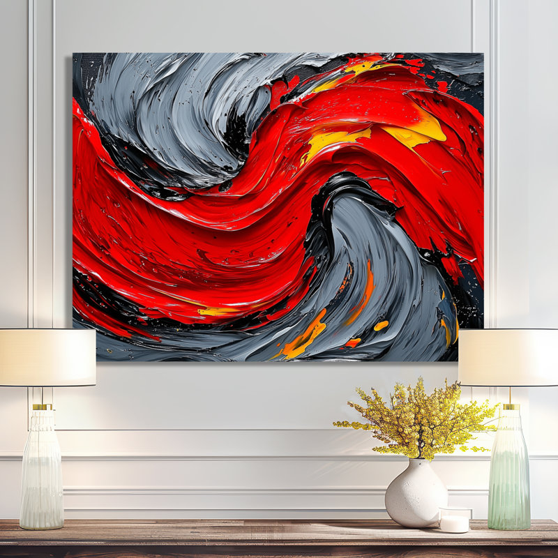 Nyleen - Abstract Large Wall Art, H 24 po x l 32 po, Toile tendue sur cadre, Ne s’applique pas