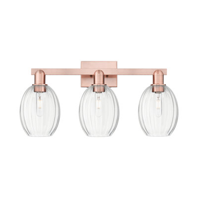 Eldon - Éclairage pour meuble-lavabo de salle de bain 3 lumières 26 "à abat-jour cloche