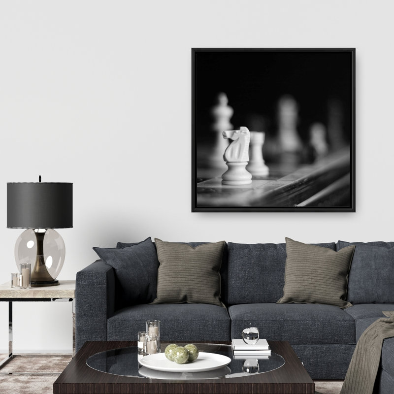 "Jeux d'échecs monochromes" sur toile