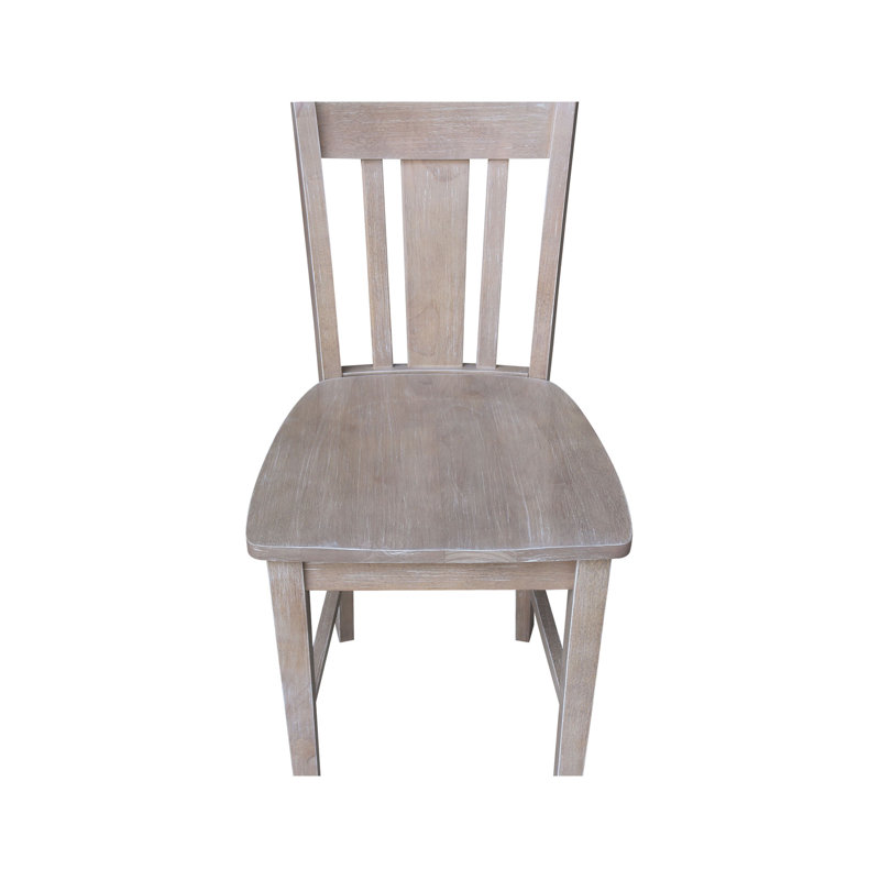  Tabouret de comptoir en bois massif Guzik, Tabouret de comptoir (siège d'une hauteur de 24 p, Taupe-gris délavé