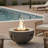 Outdoor Round Propane Fire Pit Table 28-Inch