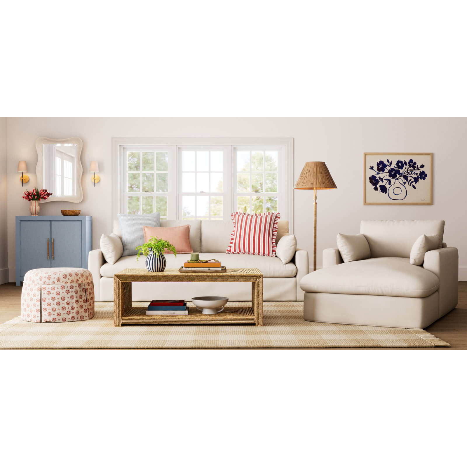 Fernande 22" x 22" Cotton Pillow Cover, Polyester/Polyfill, Orange, 22" H x 22" W x 6" D