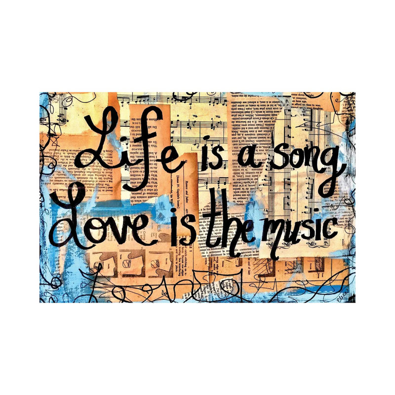 Love Is The Music by Elexa Bancroft - Print on Canvas, Wrapped Canvas, 20.32 cm H x 30.48 cm W