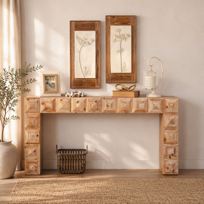 Wood Console Table Entryway Table