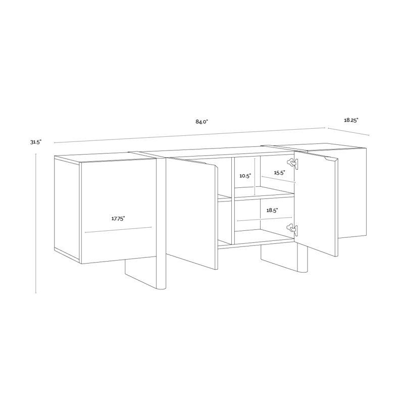 Ewan 83.25'' W Sideboard
