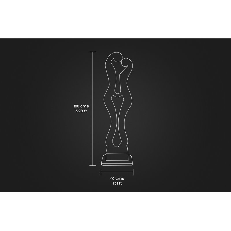 Polished Green Onyx Couple in Love Statue