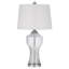 Lampe de table argentée / transparente 26 po Davelle