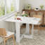 Foldable Wooden Drop Leaf Dining Table-2099239250
