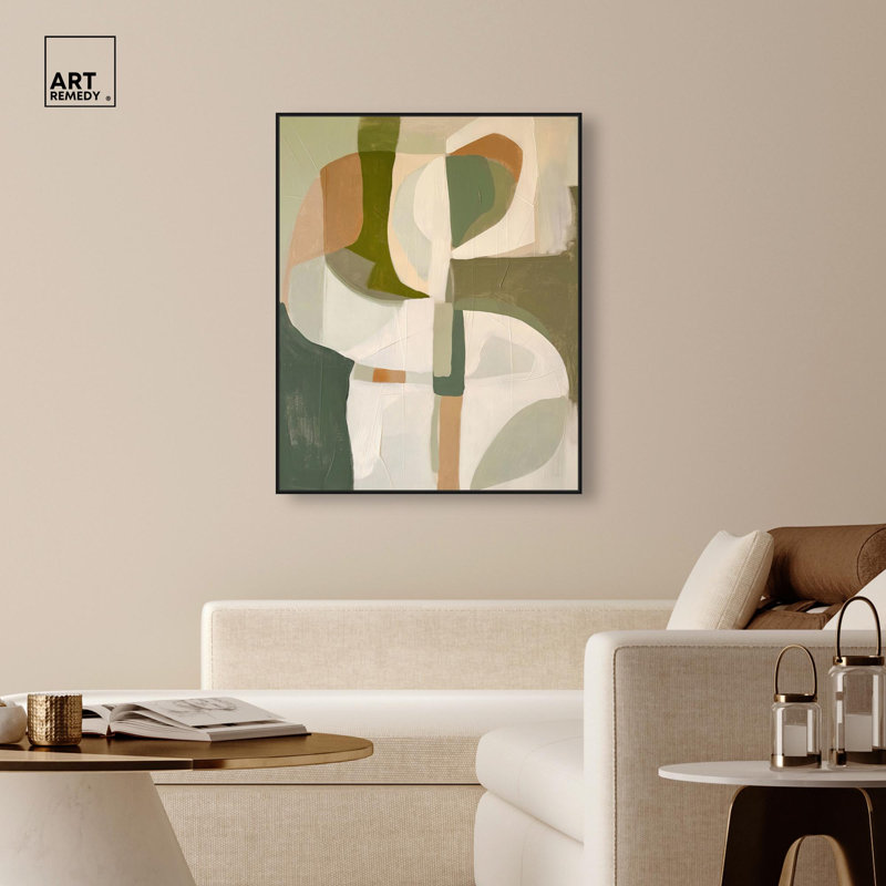 Toile «Hazy Shape» par Art Remedy, H 46 po x l 37 po, Cadre flottant noir