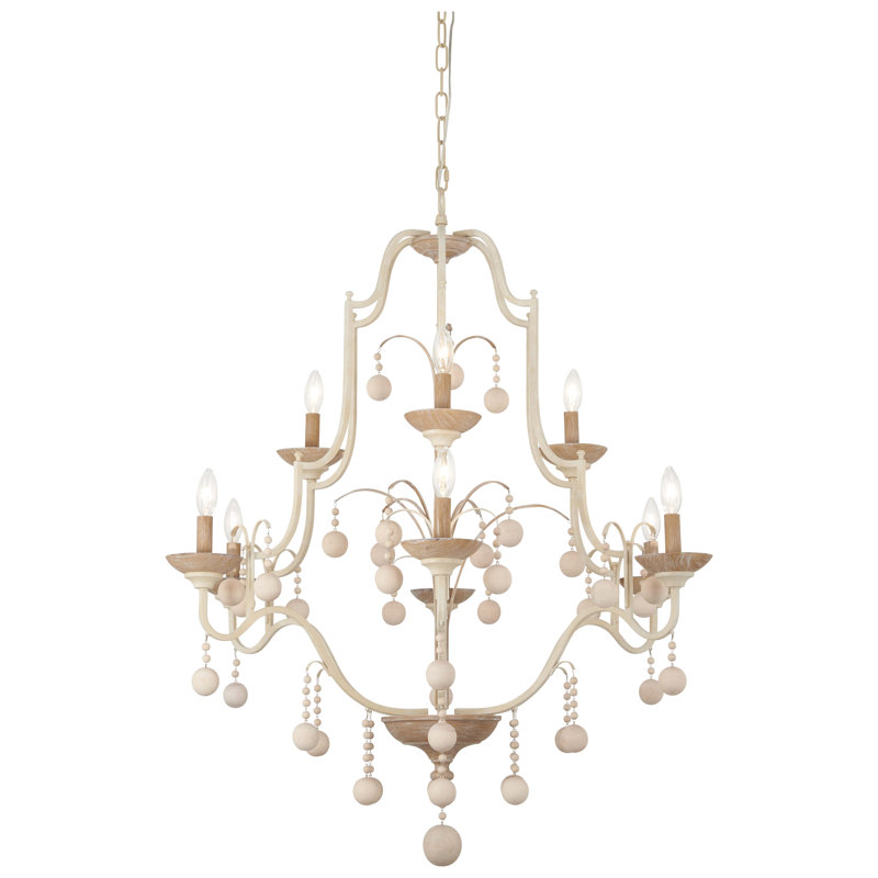 9 - Light Steel Dimmable Chandelier
