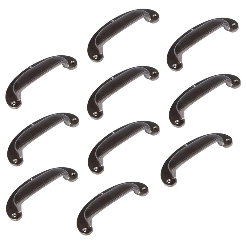 Hammer & Tongs - Wide Lipped Cabinet Cup Handle - W130mm x H50mm - Raw