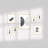 Metal Rectangular Picture Frame - Set of 7 with Mat-50103464