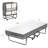 Veola Folding Bed, guest bed, office rest bed with 4'' Mattress, outside bed, Metal Structure with elasticity and flexible wood slats-880757458