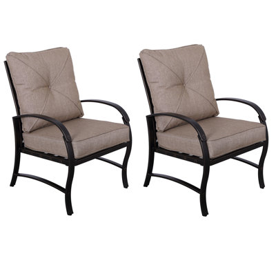Ensemble de 2 chaises de salle à manger ergonomiques et confortables de style moderne pour l'intérieur et l'extérieur