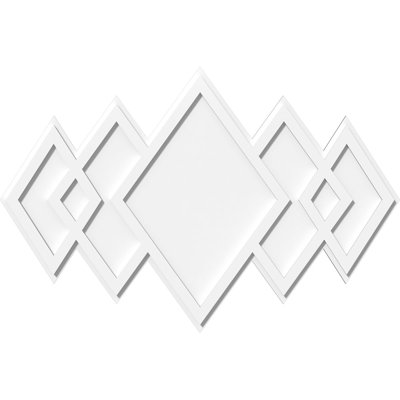 Médaillon de plafond contemporain en PVC de qualité architecturale l 40 po x H 26 5/8 po x C 12 1/2 po x P 1 po