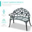Banc Banc d'extérieur, mobilier d'extérieur en fonte d'aluminium, banc en métal