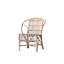 Chaise en bambou pur avec dossier arrondi