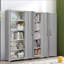 Armoire de rangement en métal 71 po avec portes verrouillables et 4 tablettes réglables, armoire en acier robuste pour garage, buanderie, bureau ou entrepôt-130824943