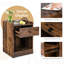Table de bout en bois avec table de bout en bois et table de bout surélevée, ensemble de 2-93123446