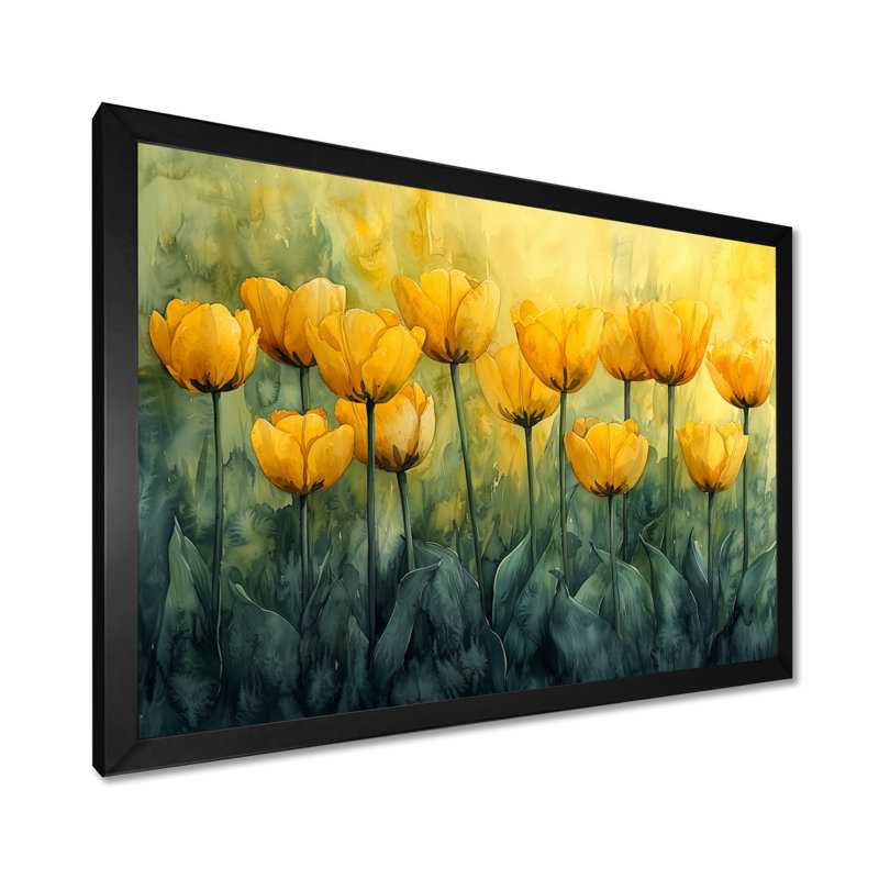 Lundell - Art mural floral, Reproduction encadrée d'une seule photo, Noir, noir, noir, noir, H 12 po x l 20 po