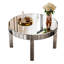Table basse ronde à miroir cannelé - Table de salon moderne de luxe | Idée de cadeau