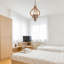 Luminaire suspendu en bois 4 lumières
