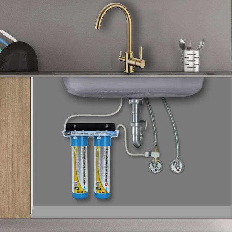 Vincennes Twin Lever 3-Way Tap (Triflow Tap), Brushed Brass