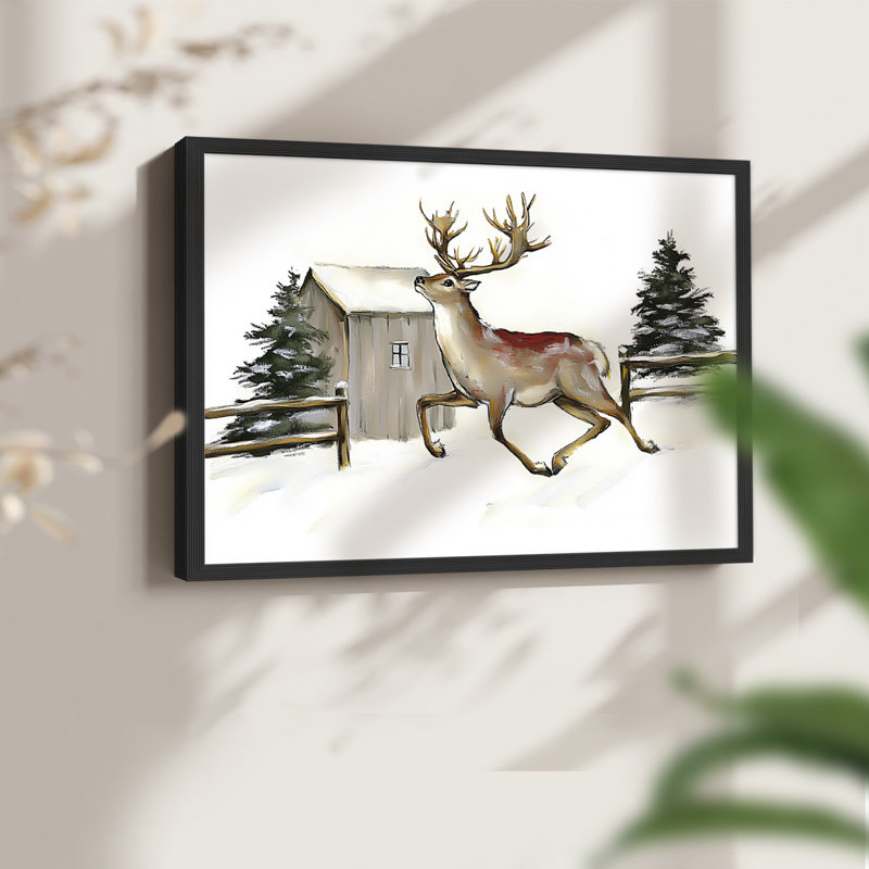 «Chirstmas Art» - Dccxxxvi - Reproduction encadrée - réversible, H 22 po x l 28 po, Noir, noir, noir, noir